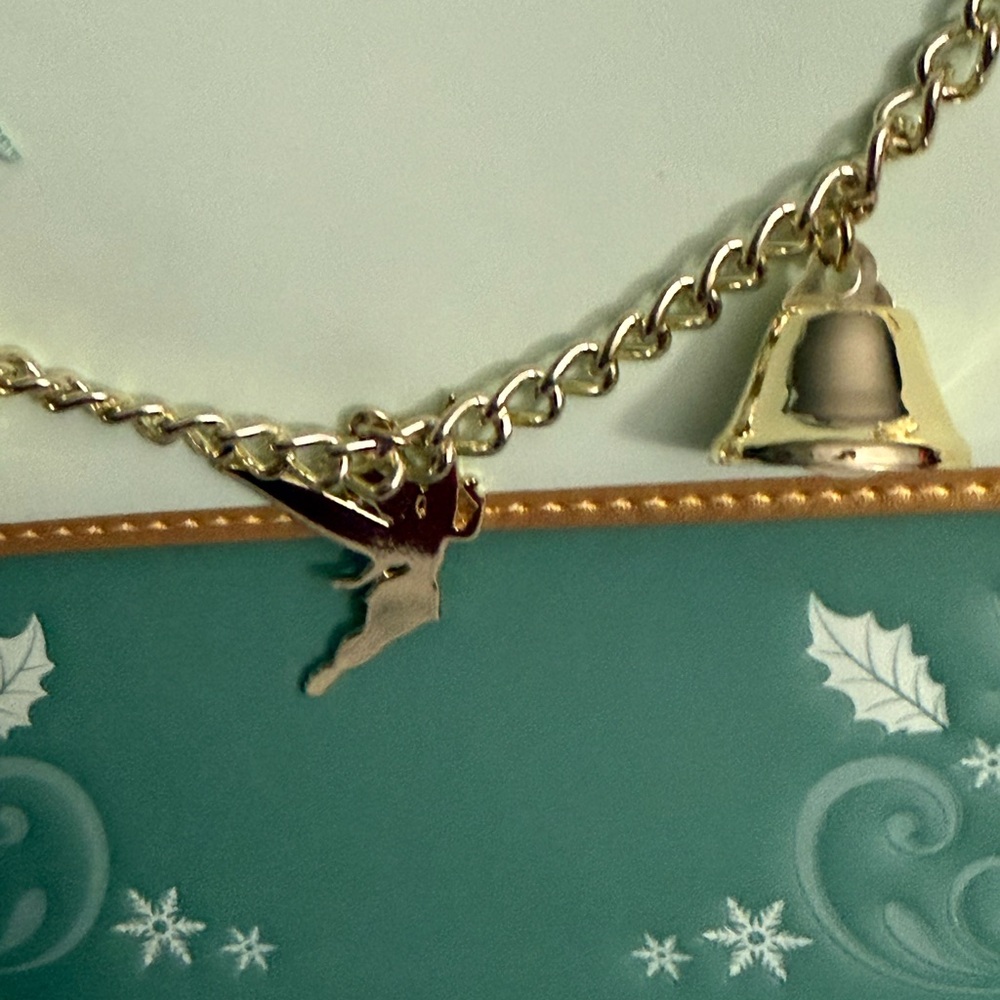 Peter Pan Tinker Bell Holiday Sequin Crossbody Bag with Charms NWT - Picture 6 of 8